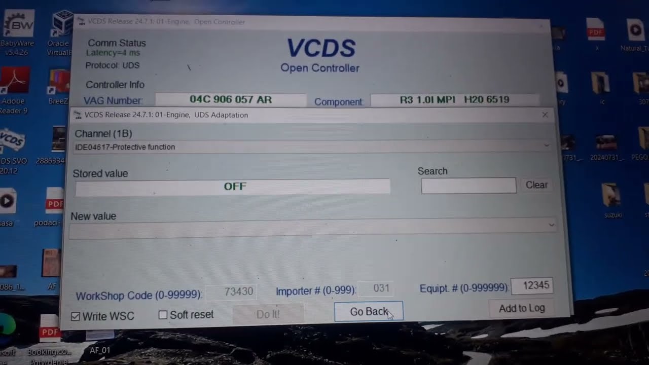 VCDS engine Protective function off