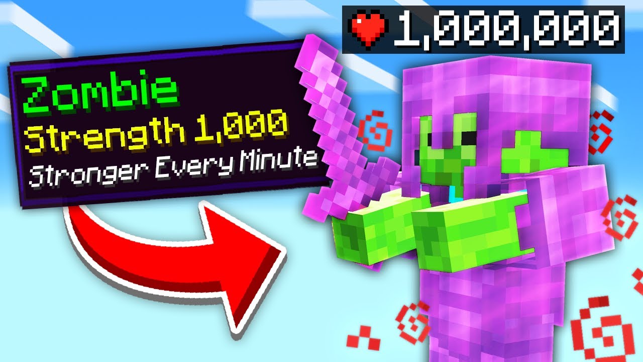 Minecraft, But Mobs Get Stronger Every Minute...