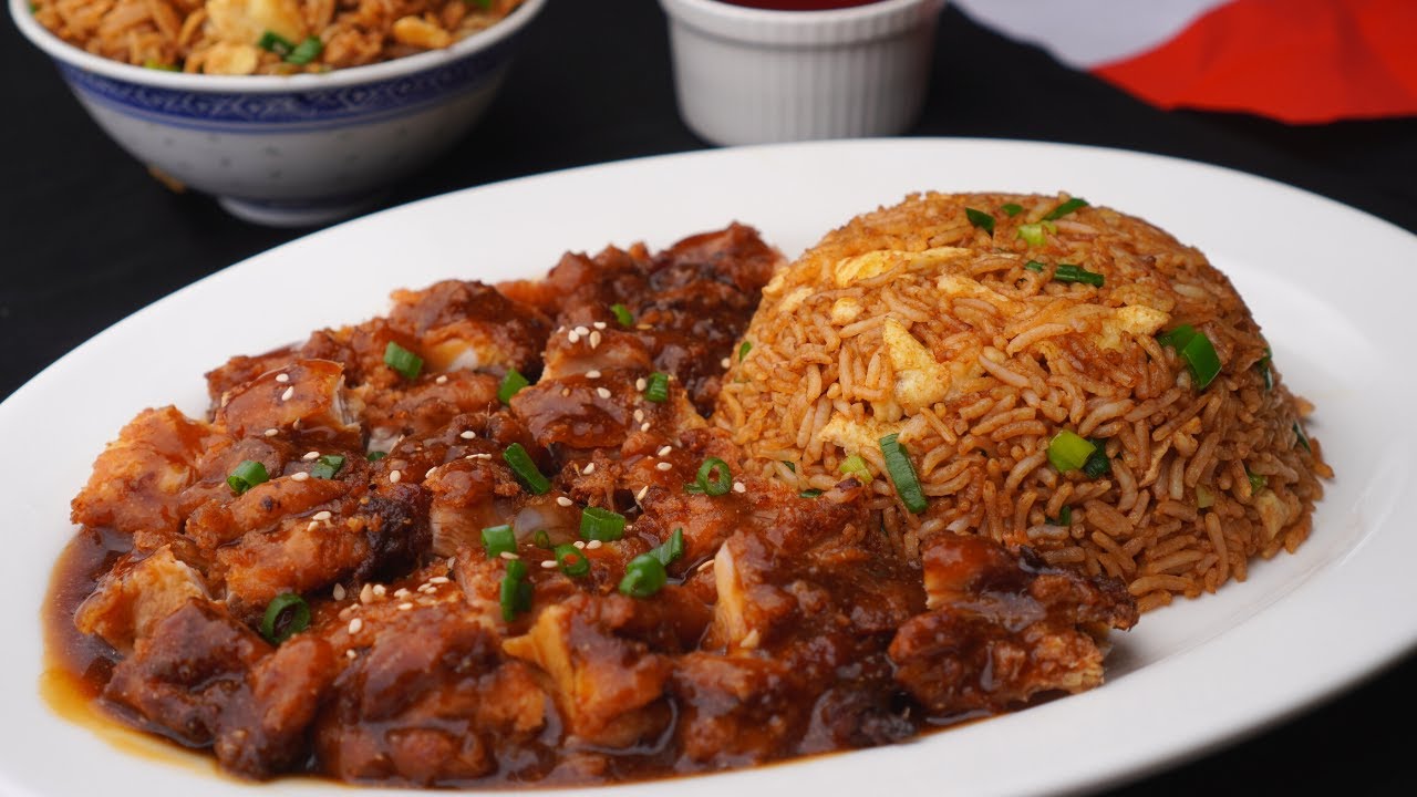 POLLO CHIJAUKAY con ARROZ CHAUFA | Receta Peruana