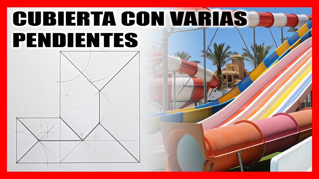 Cubiertas de DISTINTA pendiente ​💪​​​ Sistema de planos acotados dibujo técnico