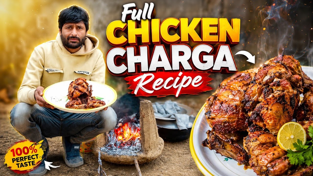 Full Chicken Fry Recipe l Charga Recipe At Home l Whole Chicken Recipe l Zahid Da Kitchen Secrets 