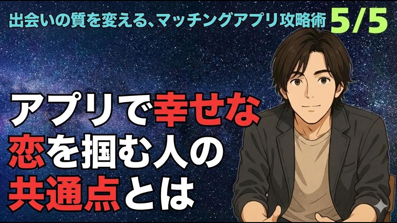 【マッチングアプリ 5/5】アプリで幸せな恋を掴む人の共通点とは