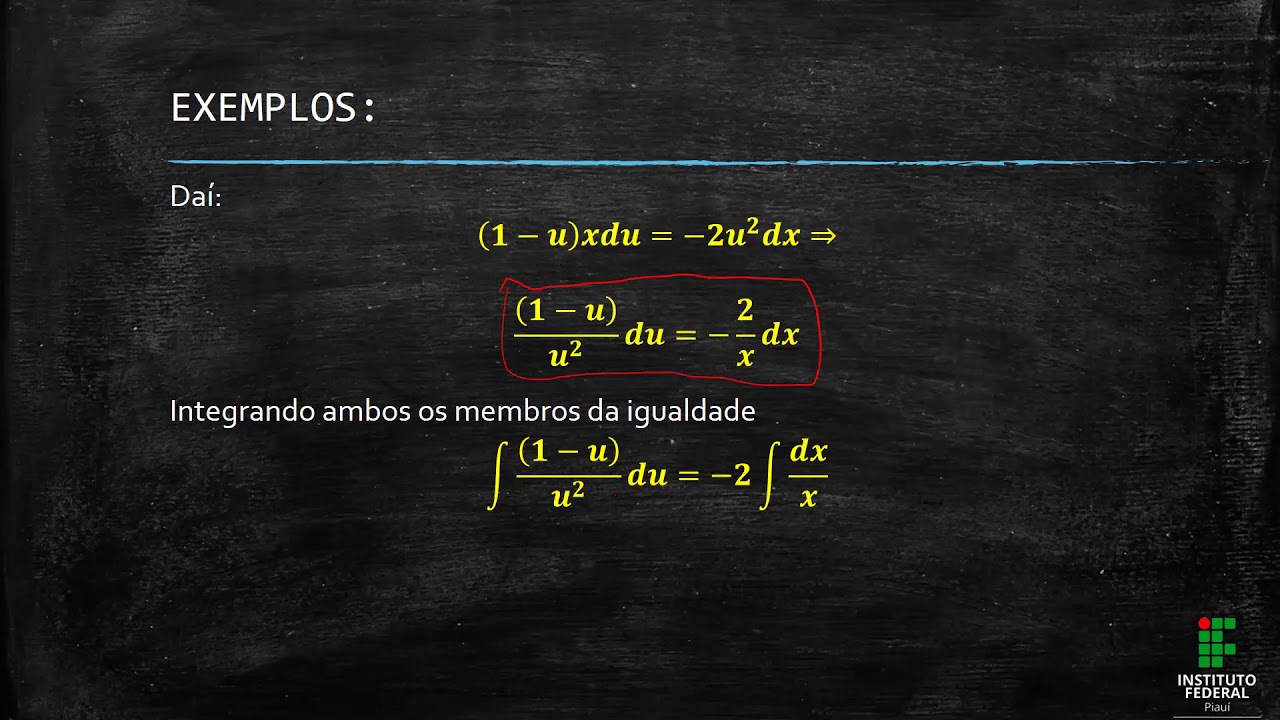 Aula 20 de EDO Substituições