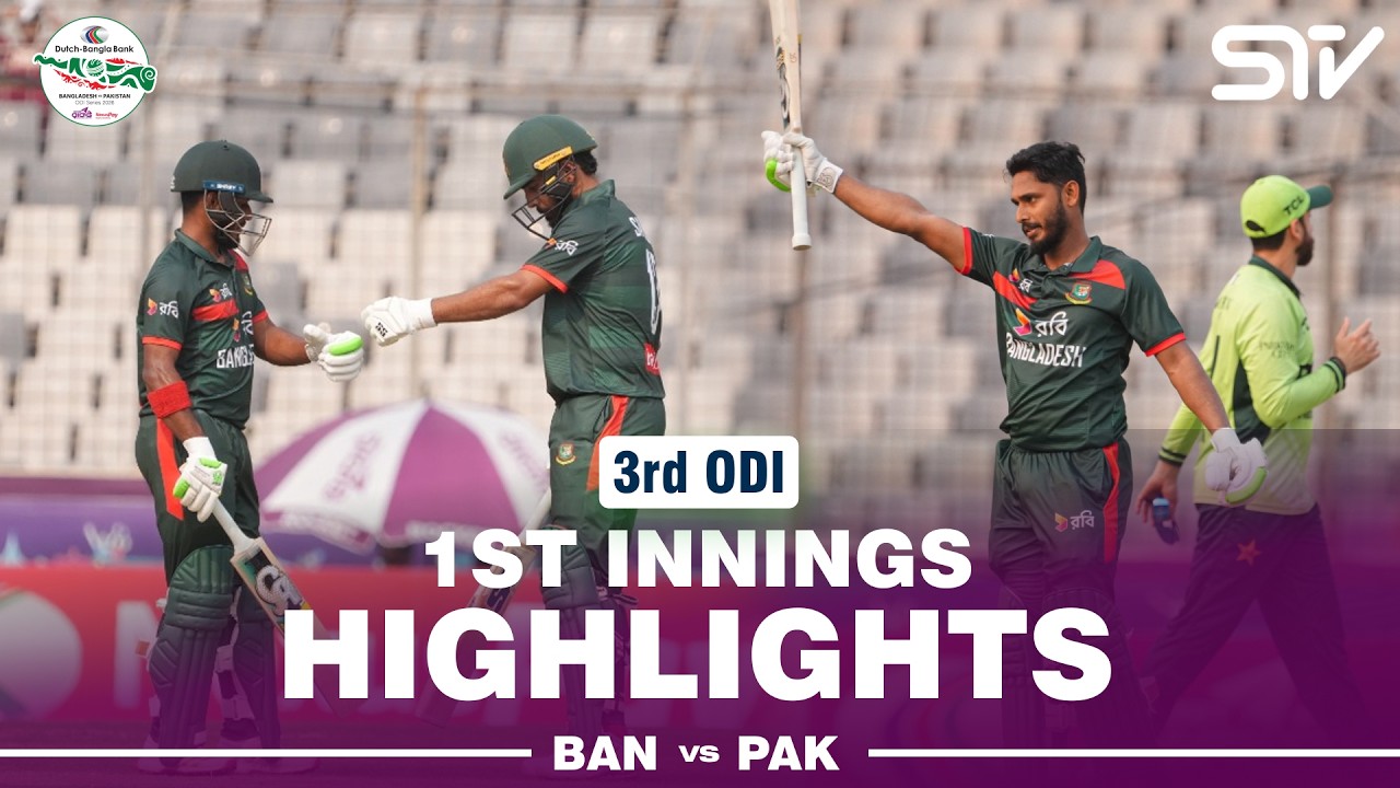 1st Innings Highlights | Bangladesh vs Pakistan | Match 03 | ODI Series 2026 | M9F1J