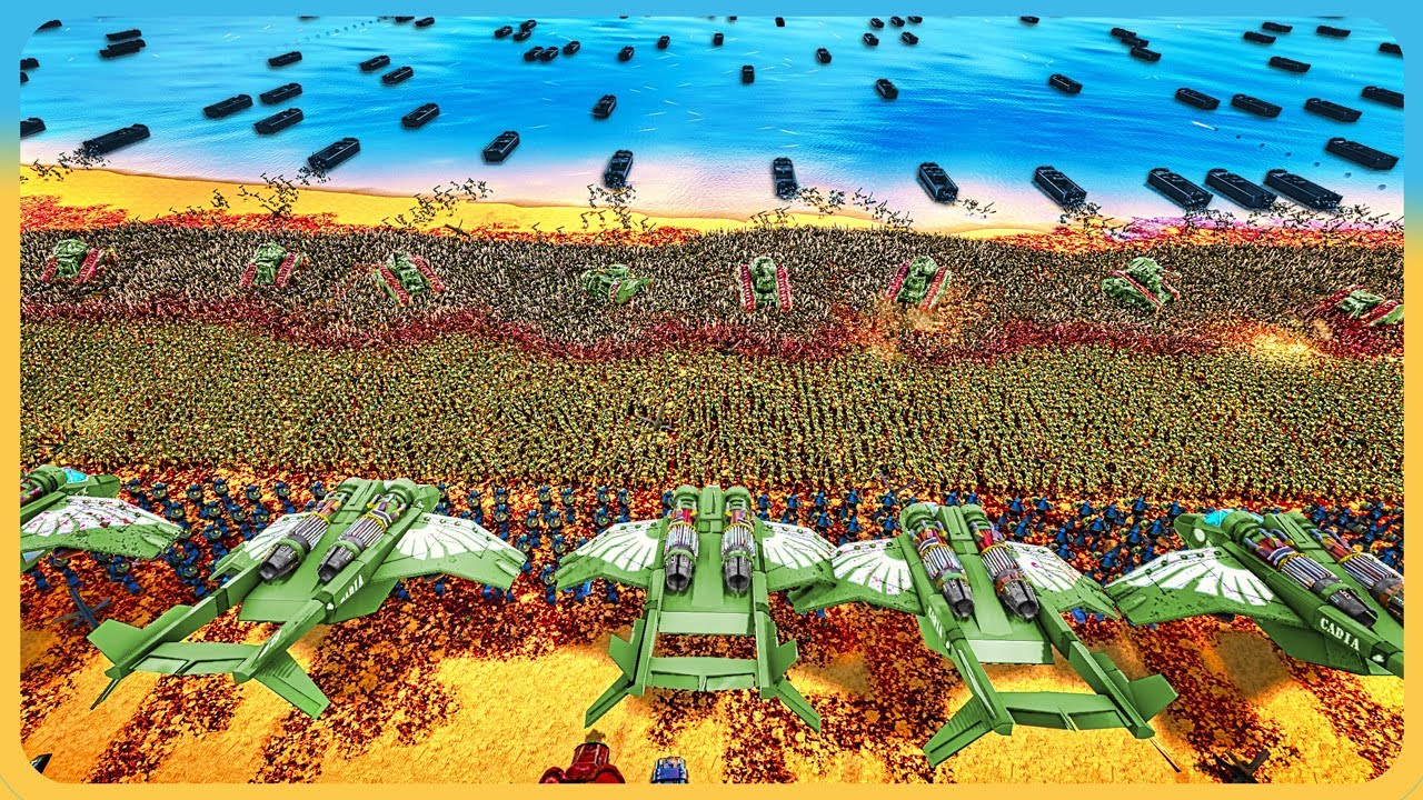 5 Million Greenskins Storm the Imperium's Stronghold Beach - Ultimate Epic Battle Simulator 2 UEBS 2