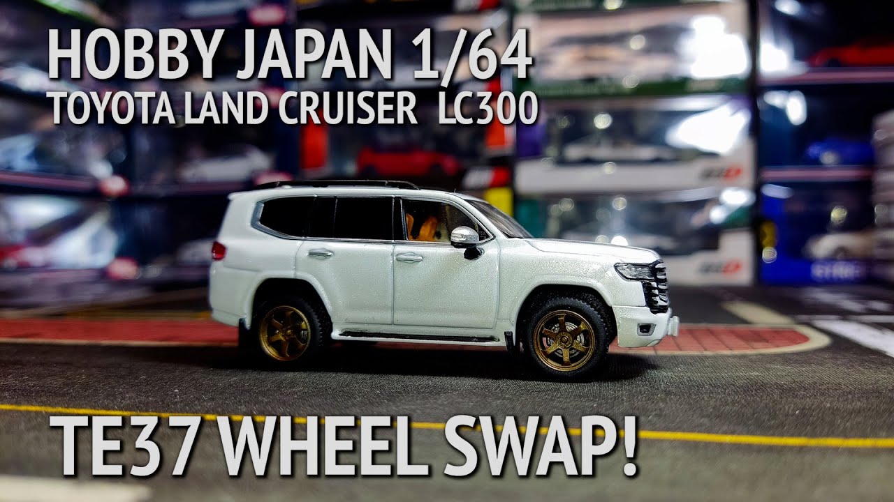 Paano ba mag-Wheel Swap? Hobby Japan 1/64 Toyota LC300ZX with volk rays TE37 rubber TIRES!