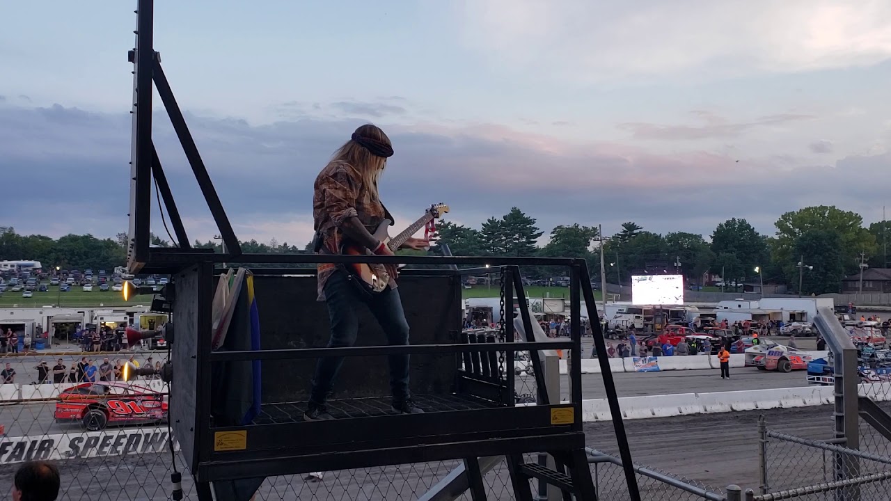 Chris Caffery performs the National Anthem