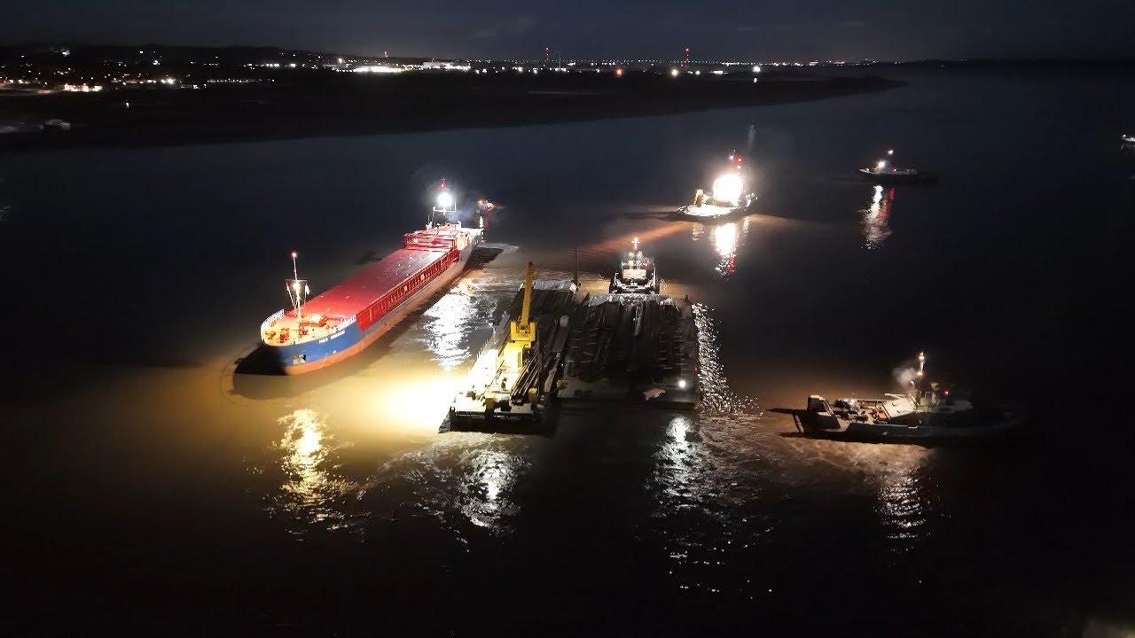 Rescue Effort to refloat the Grounded H&S Wisdom Cargo Vessel