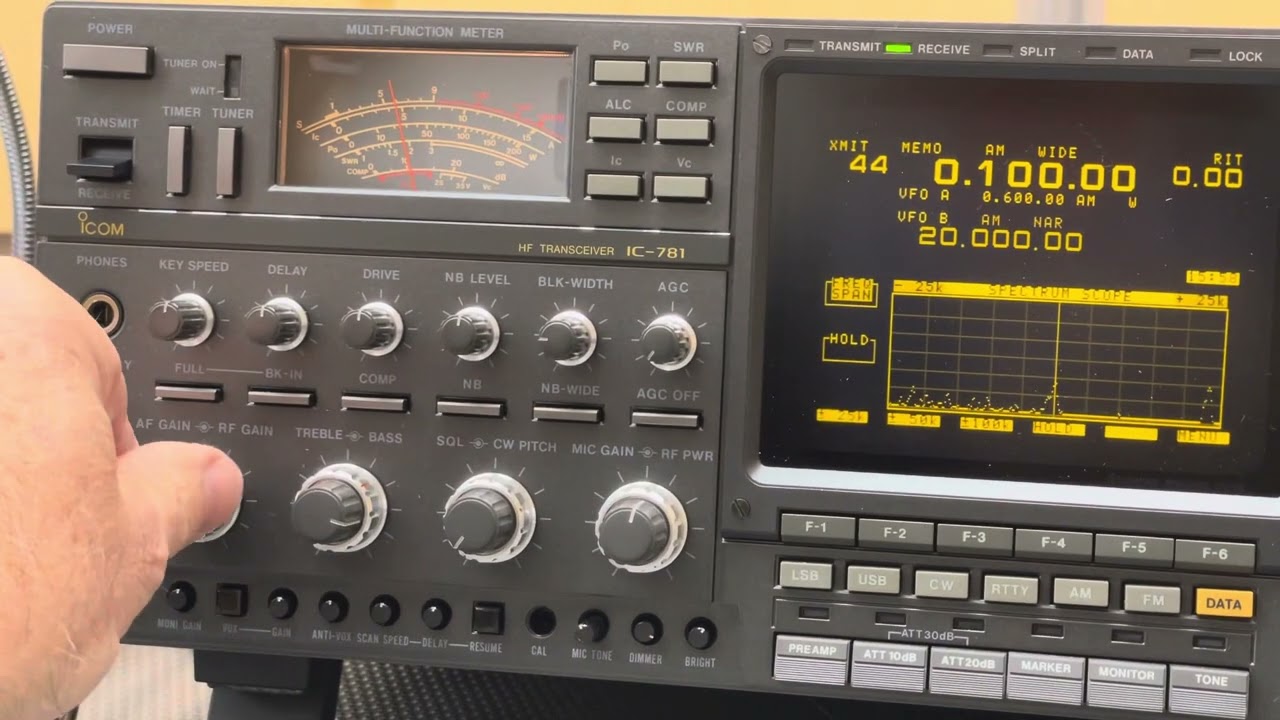 Bench Testing RX on Mint in Box IC-781 S/N 3134