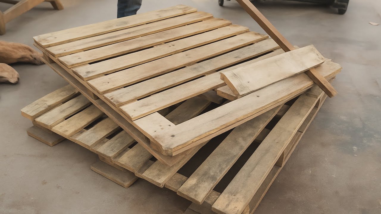 Young Carpenter Works Day And Night To Create Beautiful Tables From Used Pallets // Woodworking