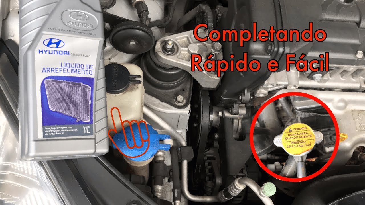 Completando o liquido de arrefecimento (radiador) do Hyundai i30 - Part 2