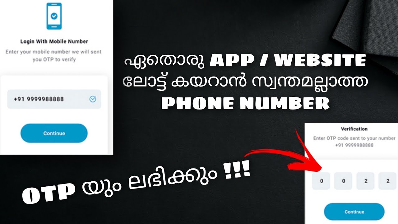 How To Login To Any App Or Website Without Phone Number Temporary Number For Otp Sms24.me Malayalam