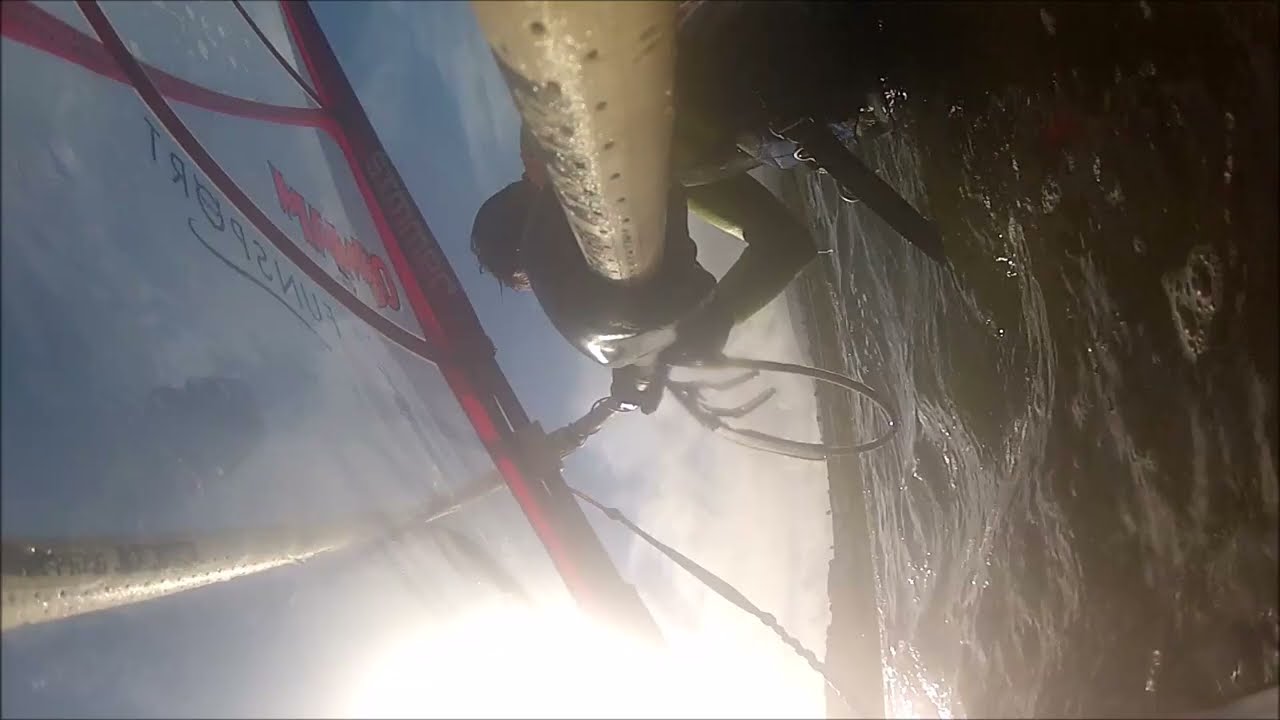 Ivan windsurfing at Llangorse 15-10-202 Bic Rock N Roll