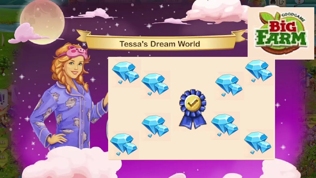 Big Farm Tessa's Dreamworld with missions: A tutorial playthrough (browser version)