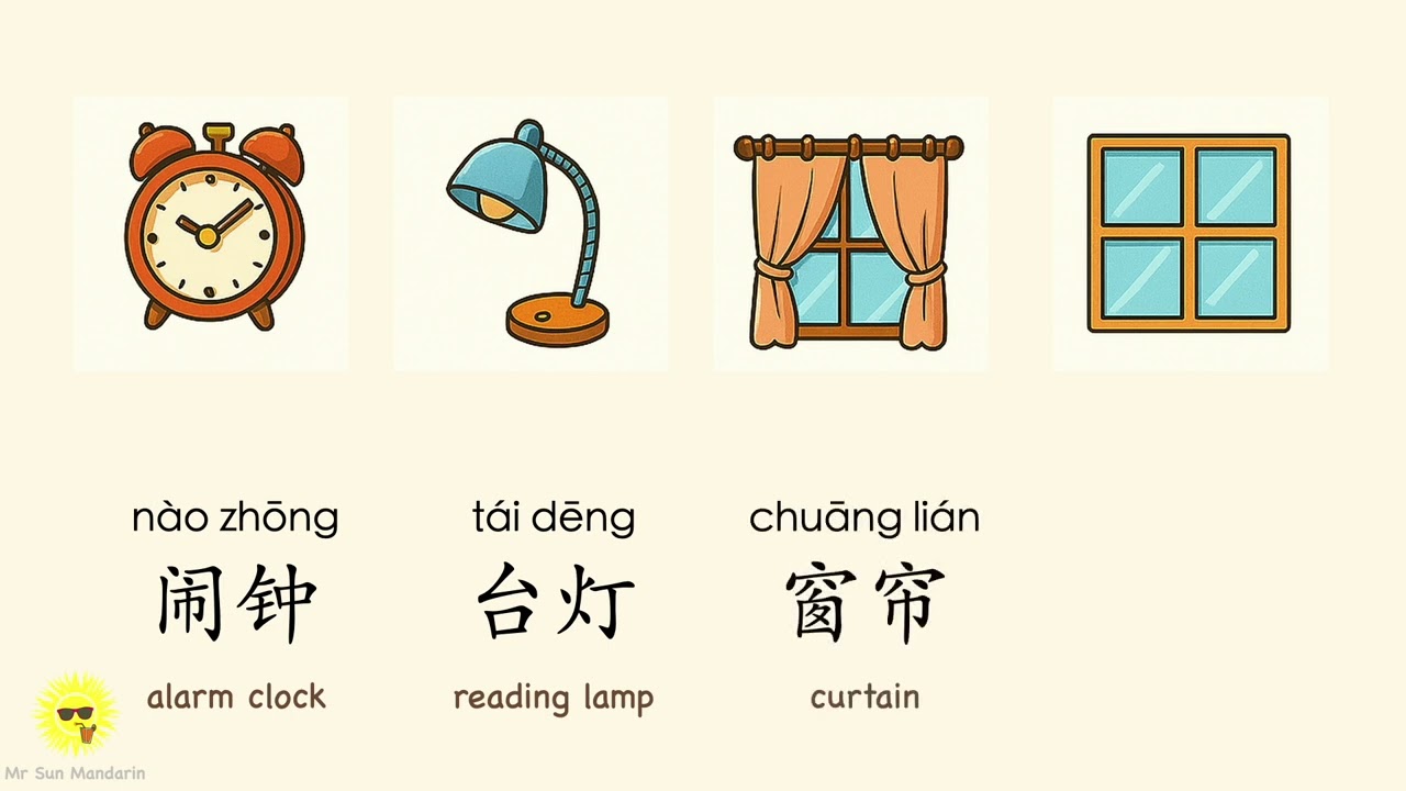 房间里的中文1 卧室＆书房用品 常用中文词汇 Learn Chinese from Your Room #1 Chinese for Bedroom & Study Room Essentials