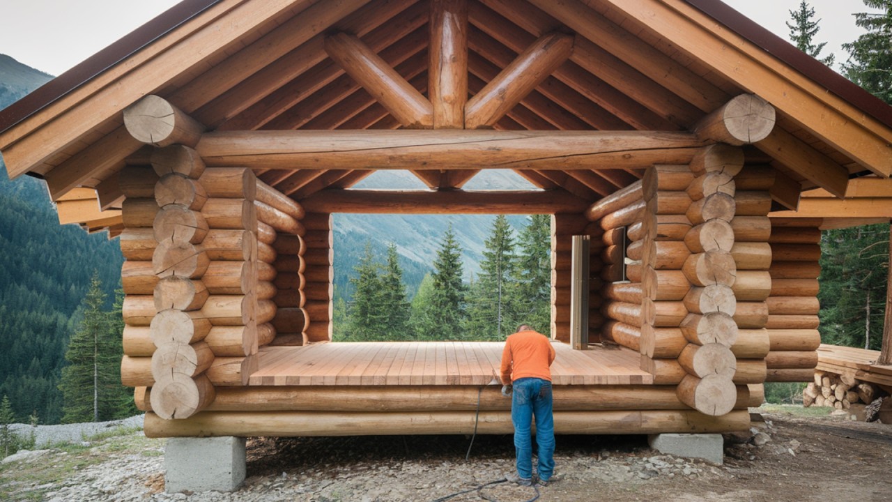 How Long Would It Take to Build a Log Cabin Alone? | @Woodsimprovisation