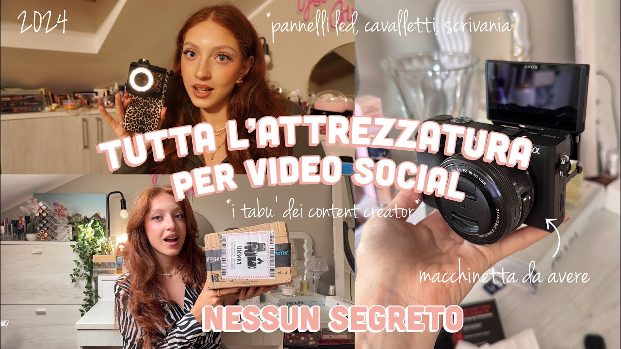 GUIDA ATTREZZATURA per i VIDEO sui SOCIAL | macchietta, luci, accessori&hellip; ✨🎥 *vlog dettagliato*