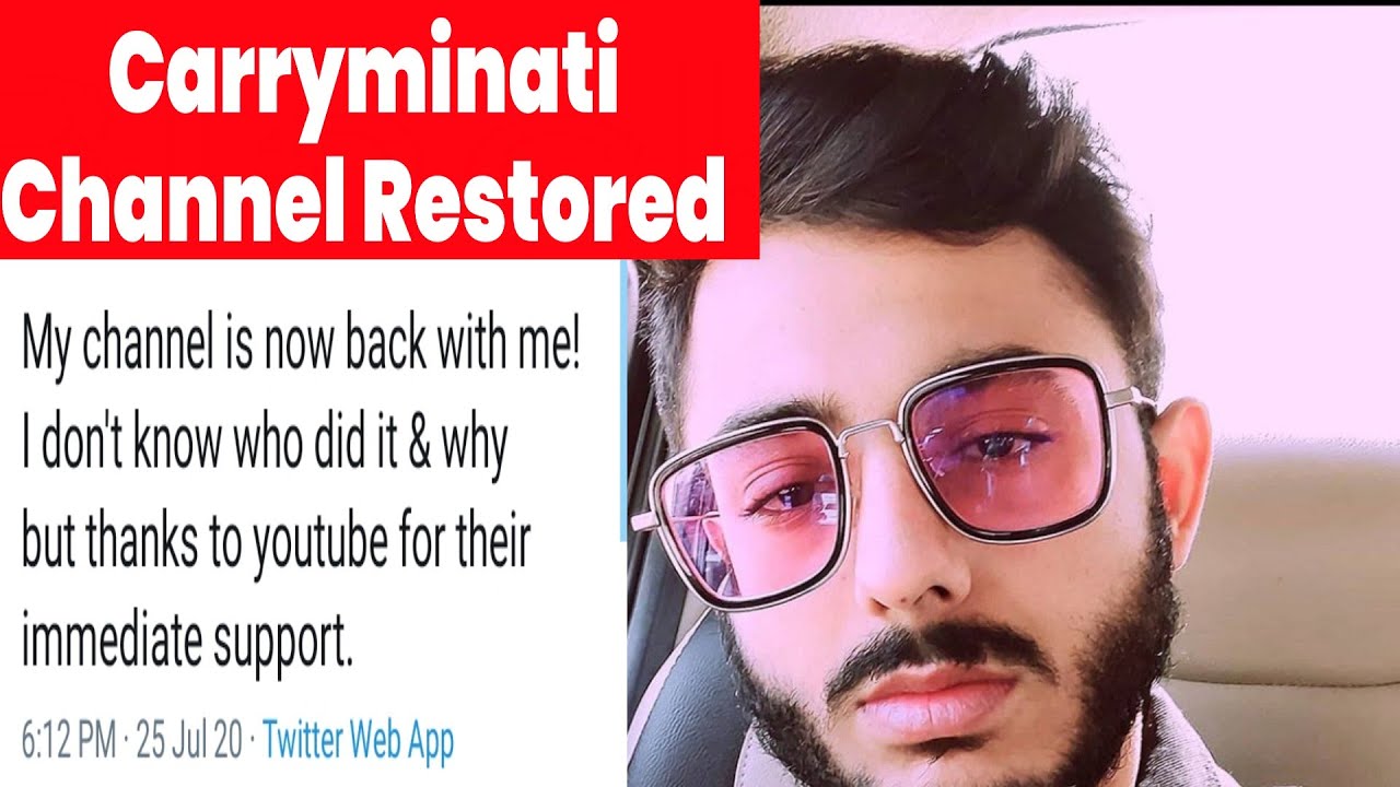 CarryMinati Hacked Channel Restored Finally....