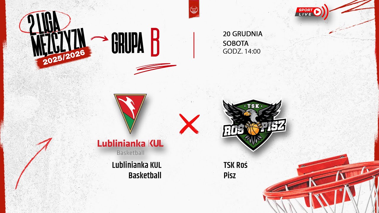 Lublinianka KUL Basketball - TSK Roś Pisz (2 LM)