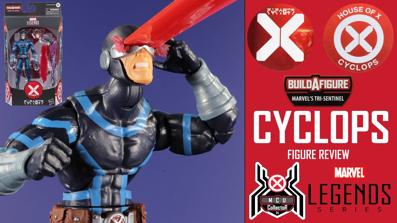 Marvel Legends Xmen CYCLOPS House of X Tri Sentinel BAF Wave Review