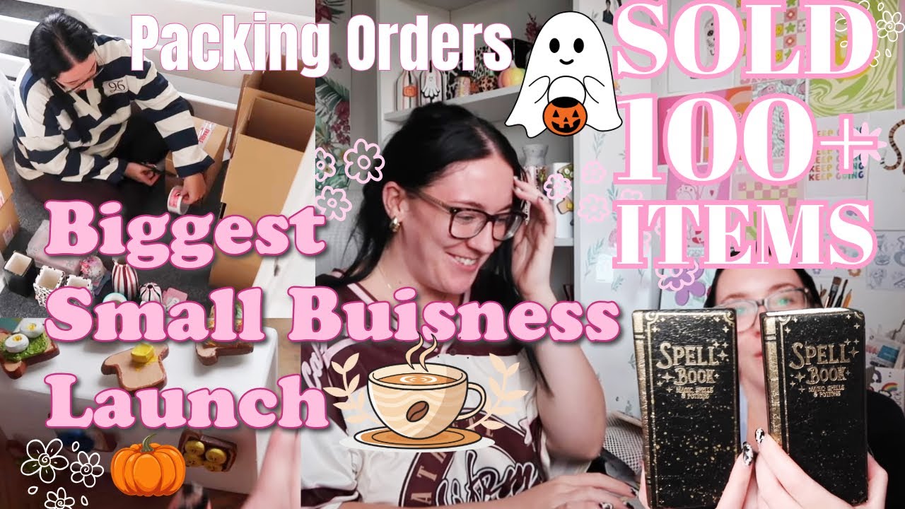 ❀ SOLD 100+ items in my Autumn Shop Drop ❀ Small Business Productive Vlog | Packing Orders 