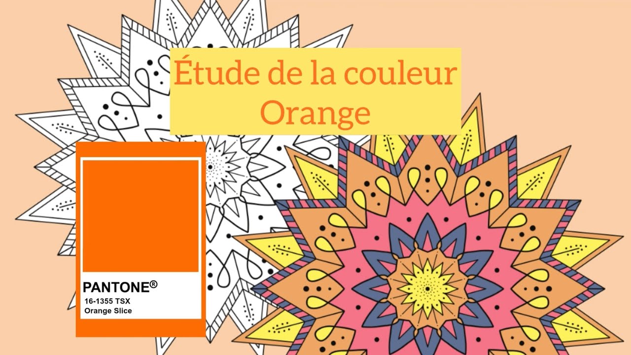 Art Thérapie • Etude de la couleur orange 🍊+ exercice Mandala Énergy