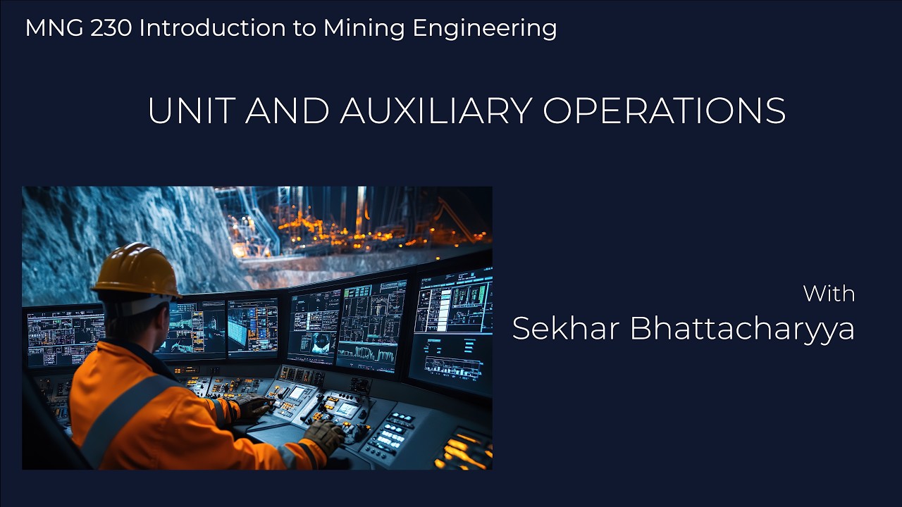 📘 Unit & Auxiliary Operations in Mining — MNG 230 | Penn State Mining Engineering