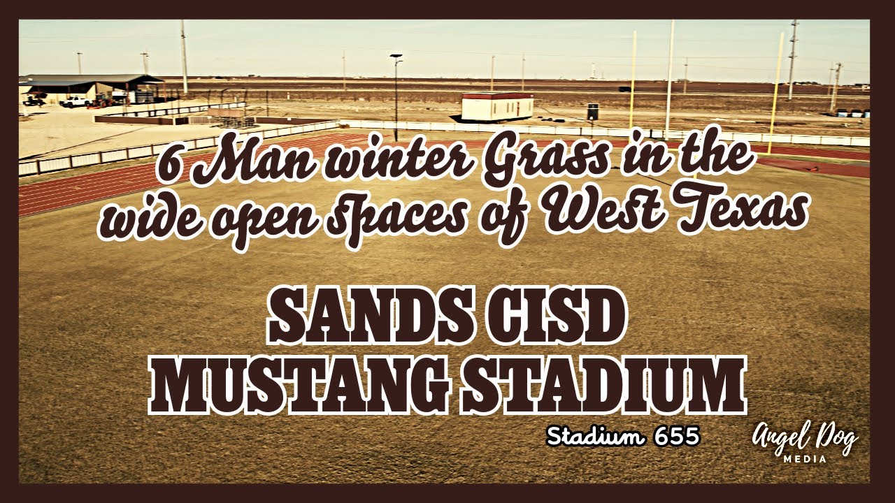 Sands CISD Mustang Stadium, a 6 man grass stadium where they play hard  on Friday night.