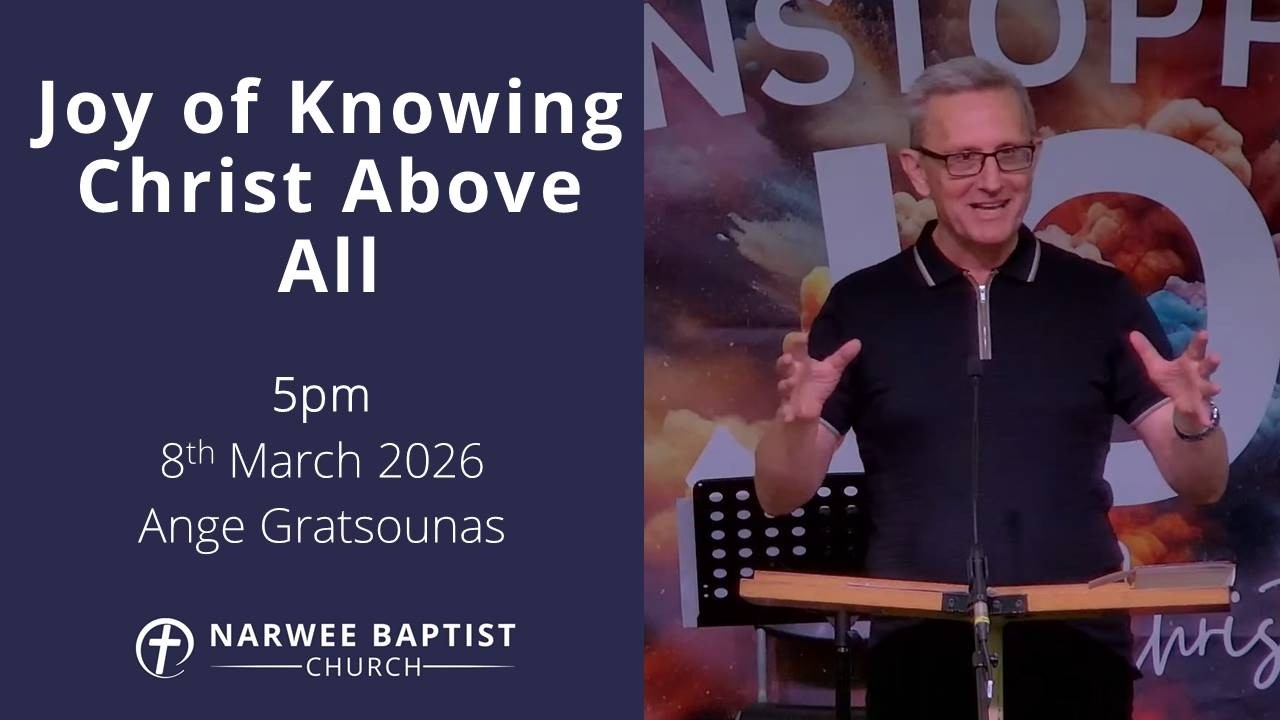 Joy in Knowing Christ Above All - 5:00pm
