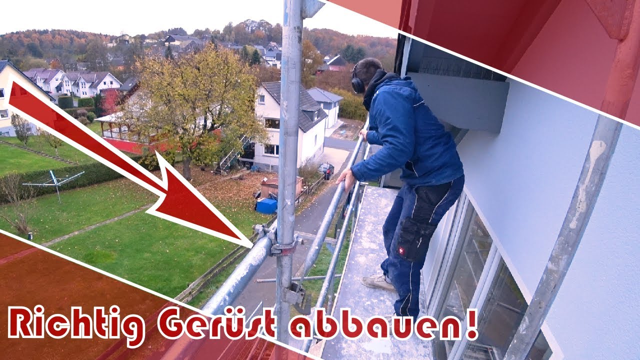 Wie baue ich ein Gerüst ab?