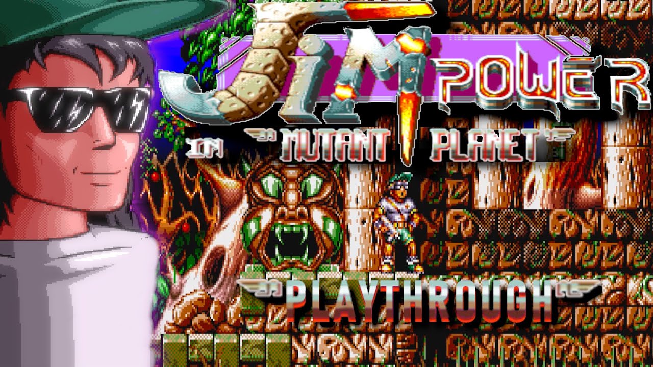 Jim Power in Mutant Planet (Amiga) Playthrough /Don't switch the blade on the guy with shades Oh NO!