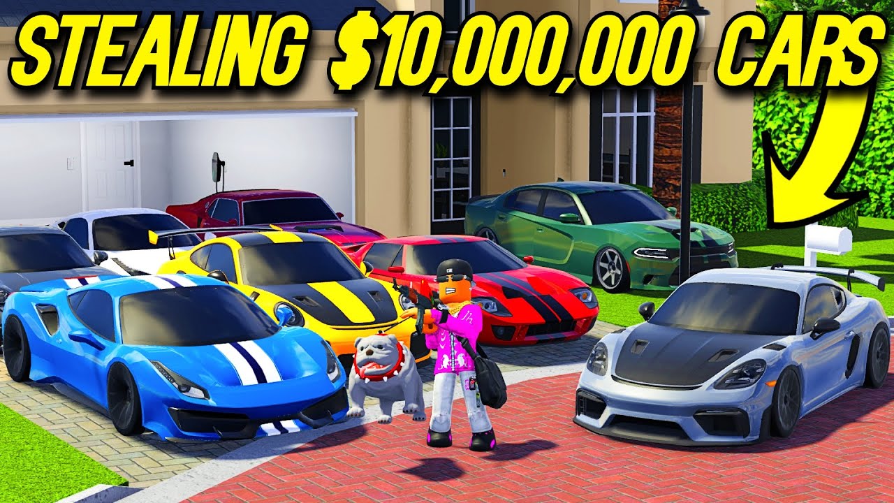 Ролевая игра Roblox — УГОН МАШИН НА СТОИМОСТЬ 10 ​​000 000 ДОЛЛАРОВ!