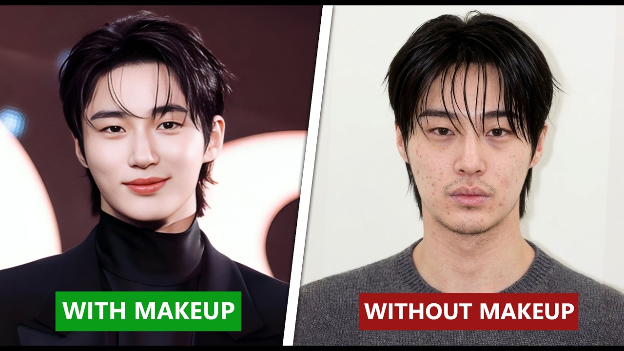 Top 20 Most Handsome Korean Actors With Makeup VS Without Makeup
