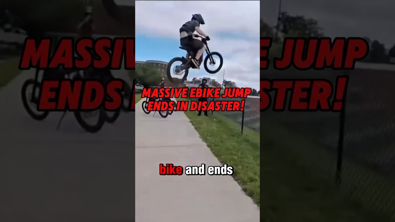 Massive Ebike Jump Ends in DISASTER! | @dallas_d_lbx on IG #ebike #crash