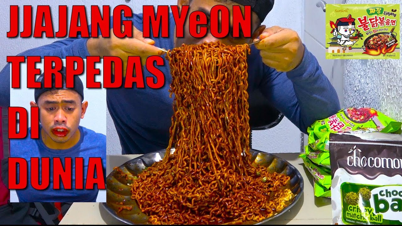 TRAGIS | MUKBANG 7 PACKS SAMYANG JJAJANG | BLACKBEAN NOODLE CHALLENGE + CHOCOMORY