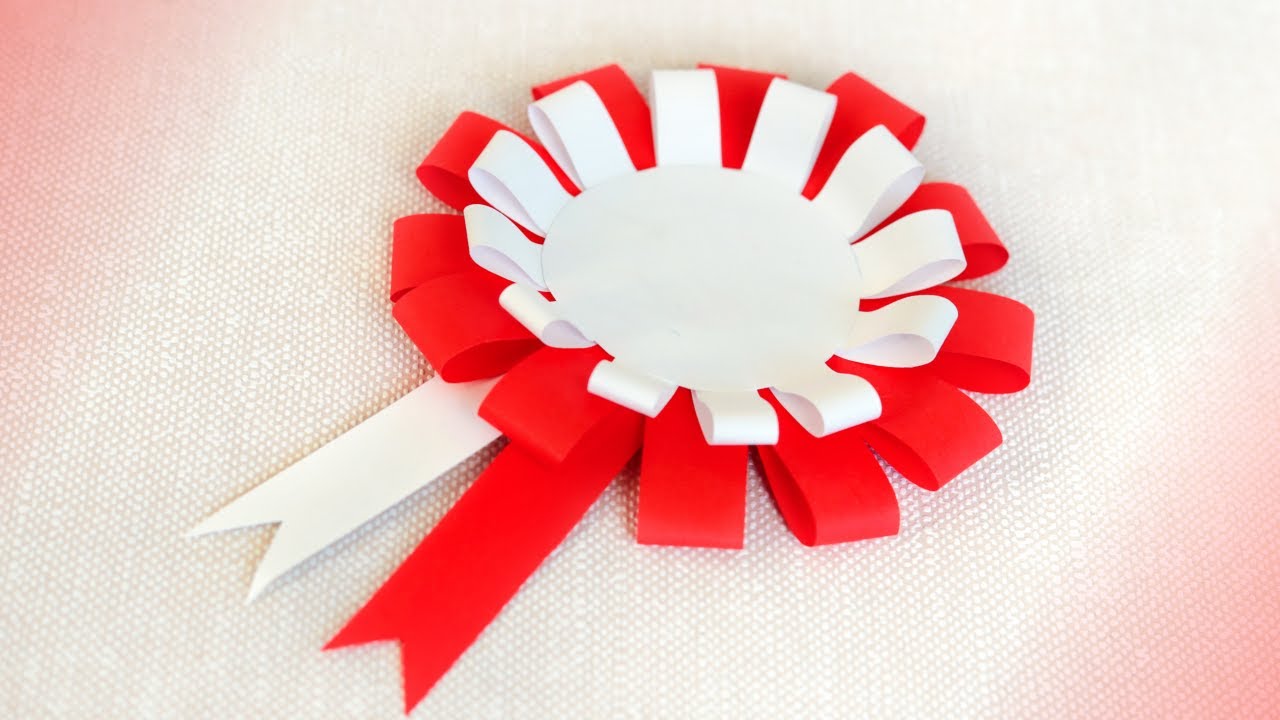 Jak zrobić kotylion z papieru krok po kroku 🇵🇱 DIY rozetka na Święto Niepodległości