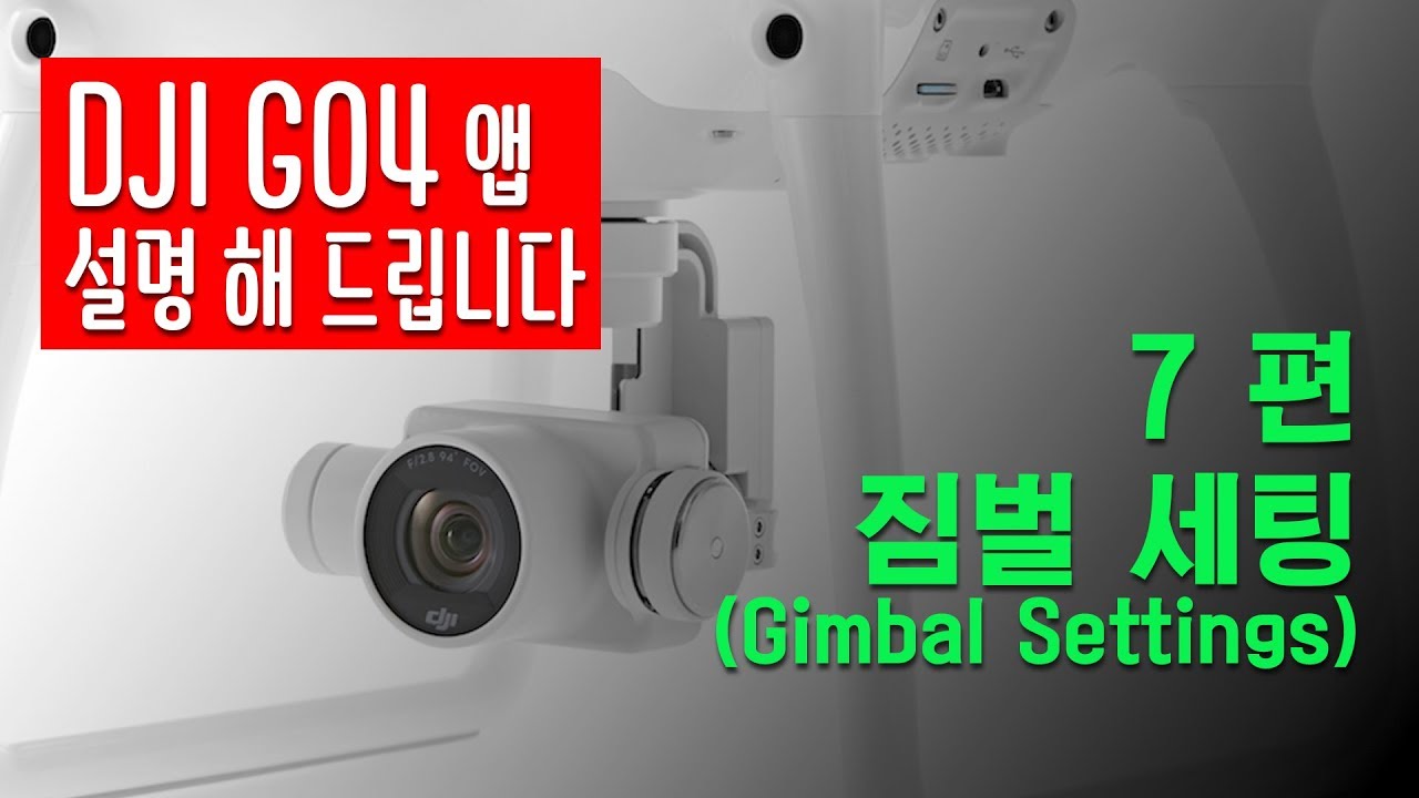 DJI GO4 앱 설명  07/ Gimbal Settings (짐벌 세팅)