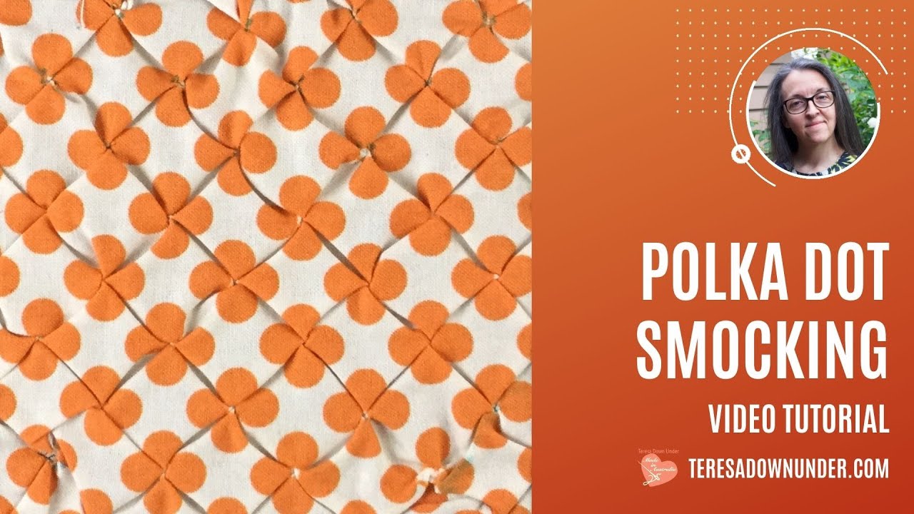 Adding texture to your quilts: cute polka dot smocking quilt block - video tutorial