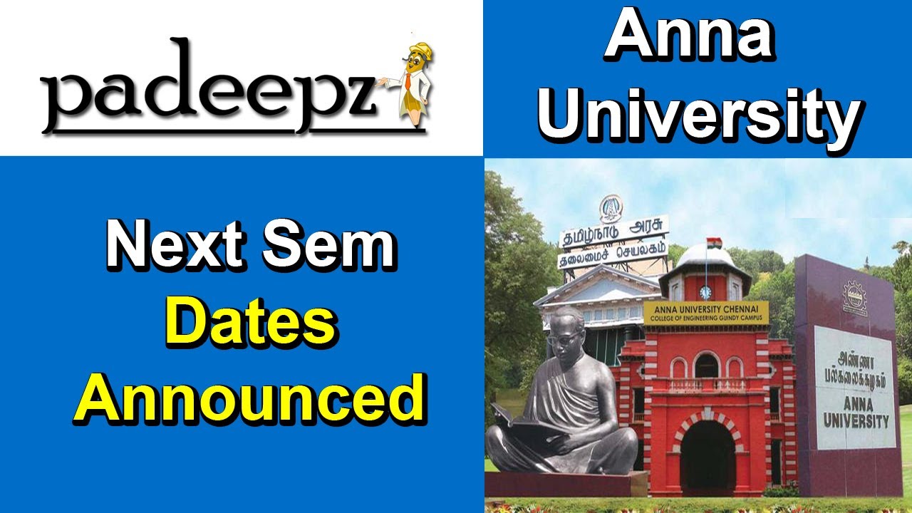 Anna University Latest News | Next Semester Exam Dates Announced | Padeepz
