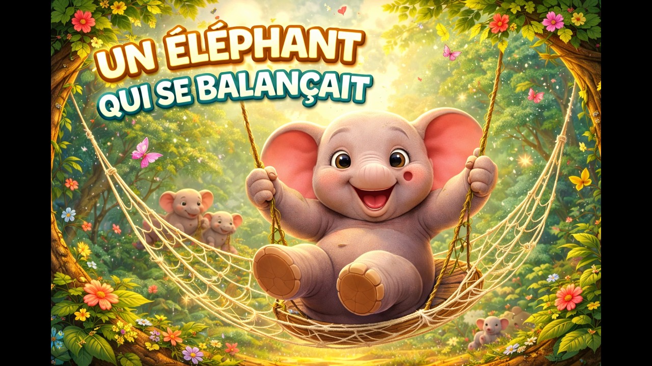 COMPTINE ENFANT - UN ELEPHANT QUI SE BALAN&Ccedil;AIT 🐘