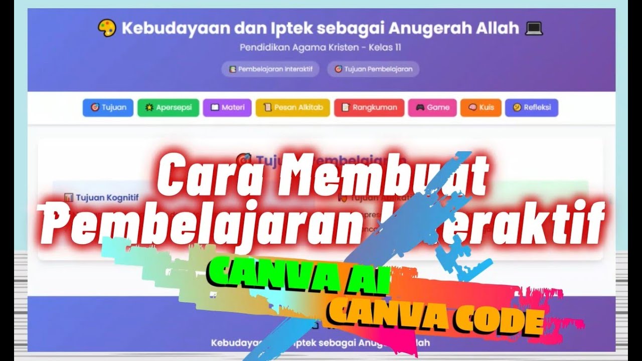 Cara mudah membuat Pembelajaran Interaktif dengan Canva AI/Canva Code