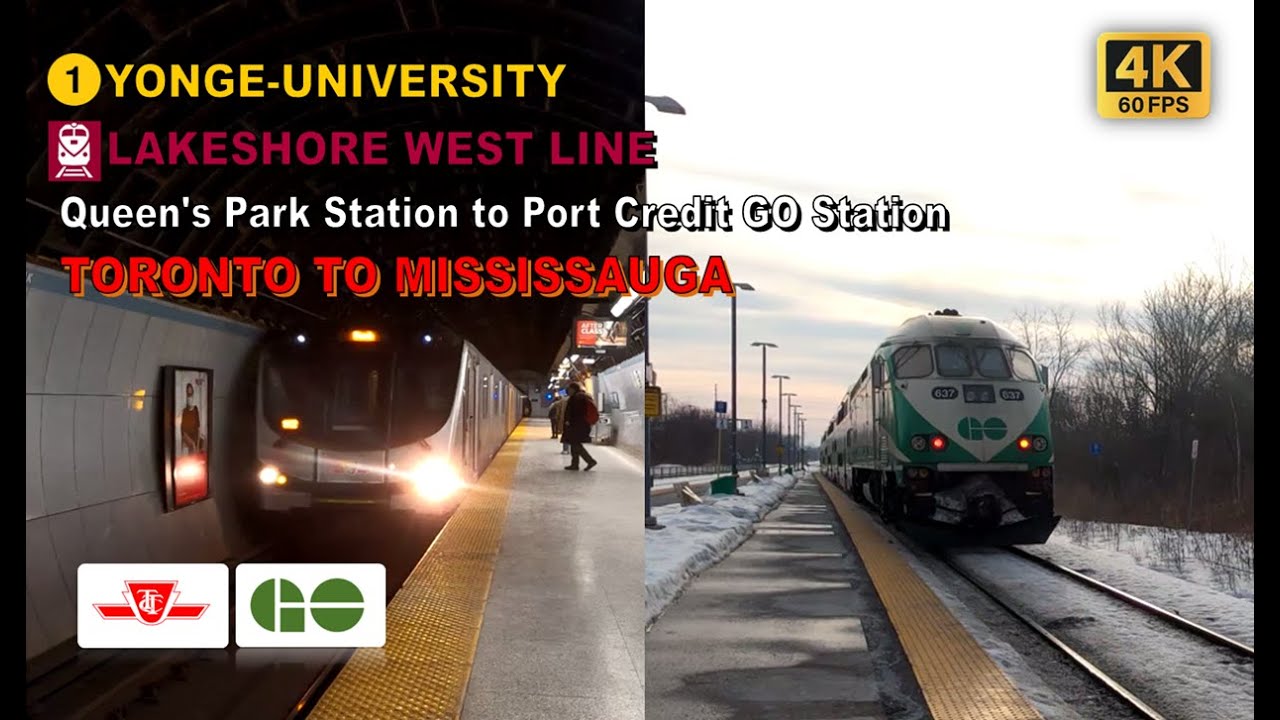 TTC & GO Transit POV Walk: Queen's Park Station to Port Credit GO Station Via Union Stn【4K 60FPS】