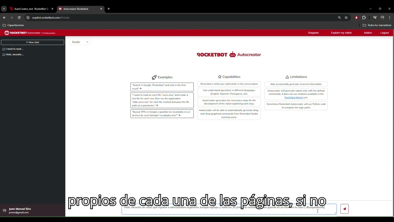 Autocreator - Rocketbot