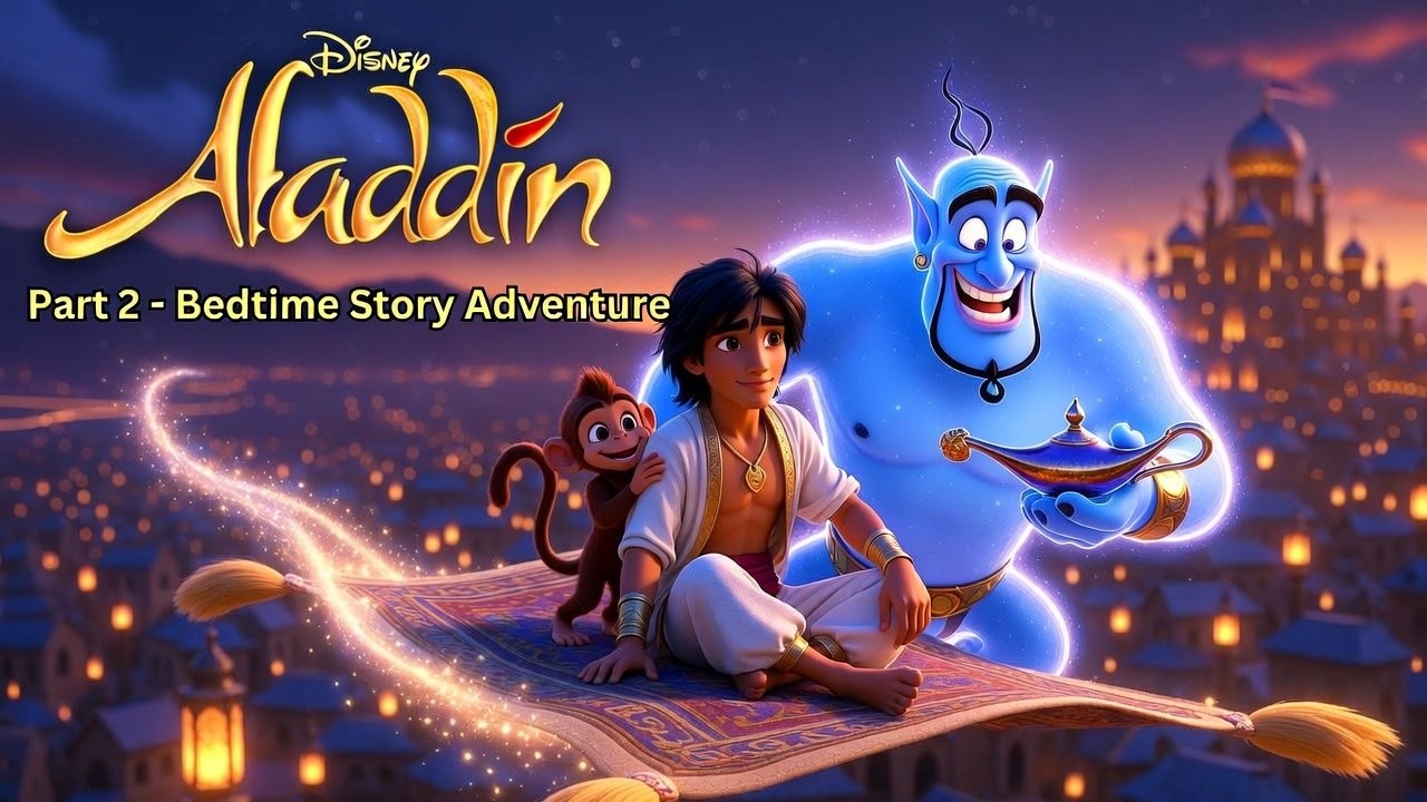 Aladdin and the Magic Lamp part 2  Bedtime Story    Magical Fairy Tale 🌙✨