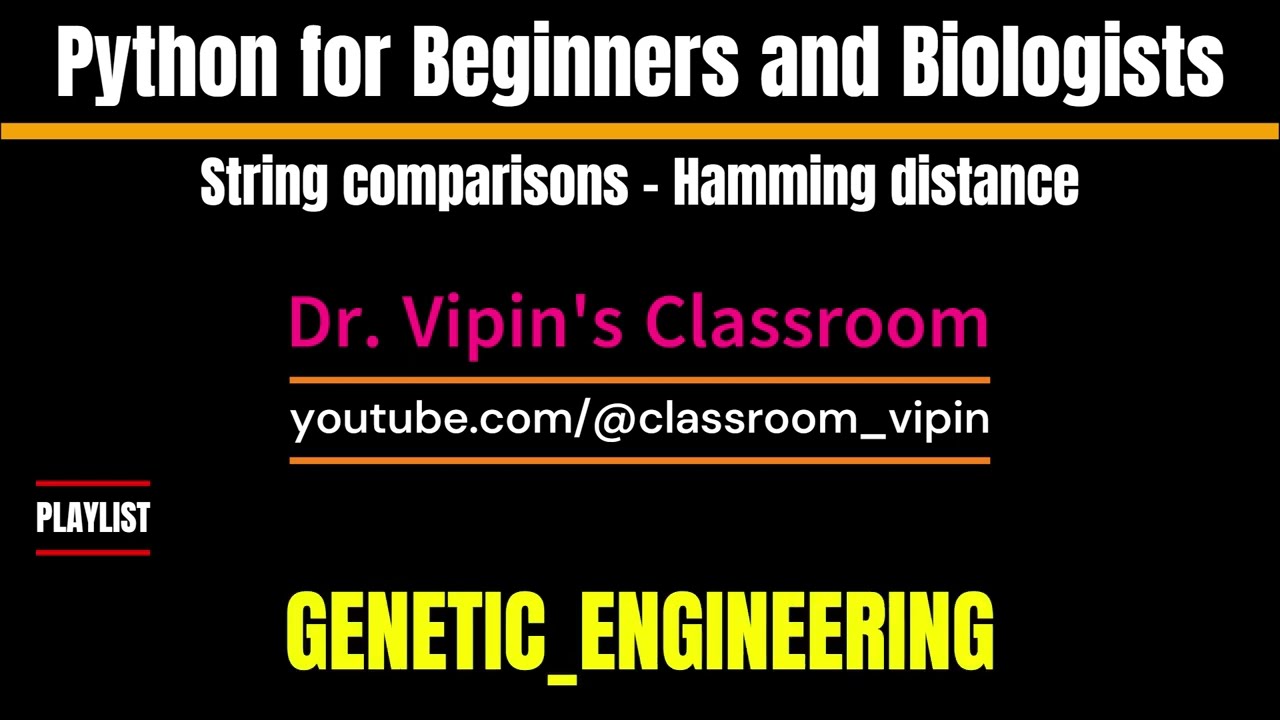 DNA Sequence Comparison - Calculating the Hamming Distance