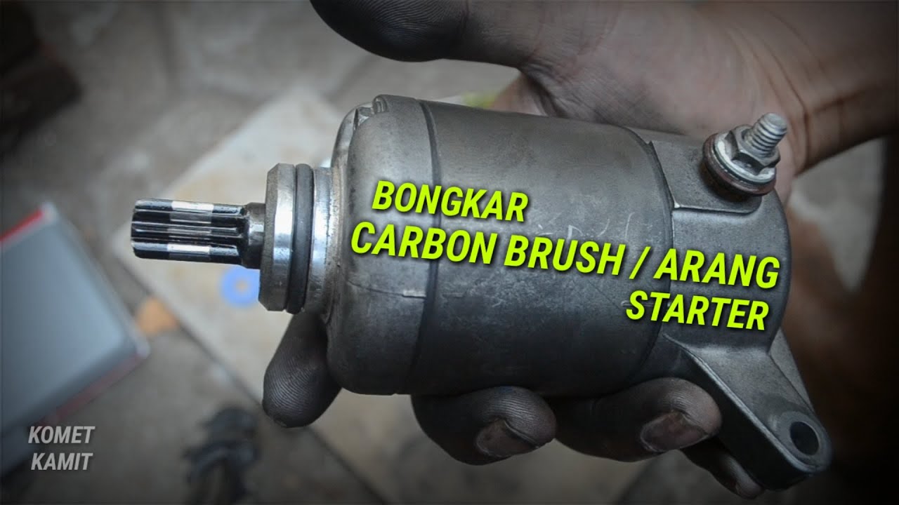 Pasang Arang Dinamo Starter Motor (Carbon Brush) : Honda Verza 150