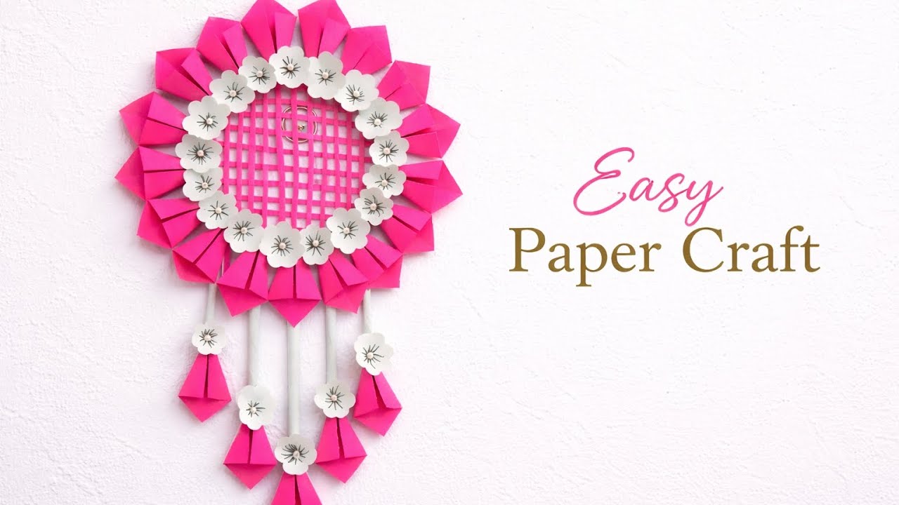 Quick and Easy Paper Wall Hanging idea |Paper Craft For Home Decoration | Flower Wall Decor 