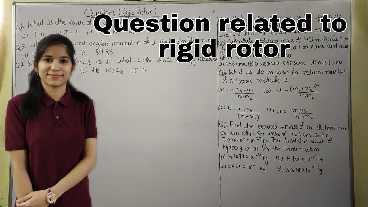 Question related to rigid rotor | how to calculate reduced mass | rigid rotor | chemistry | M.Sc. |