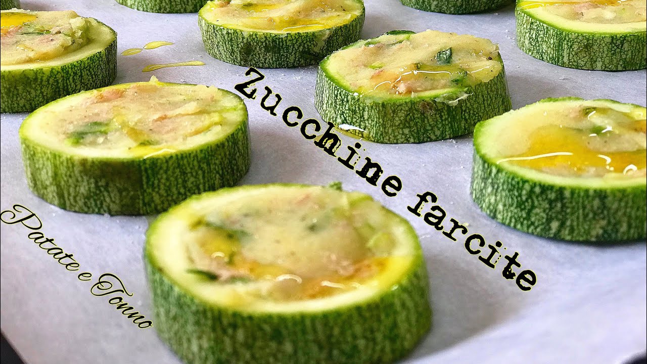 ZUCCHINE FARCITE PATATE E TONNO in padella TUNA AND POTATO COURGETTES