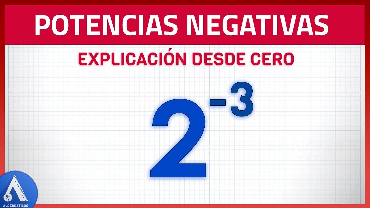 Potencias Negativas | Propiedades de la potenciación (Exponentes Negativos)